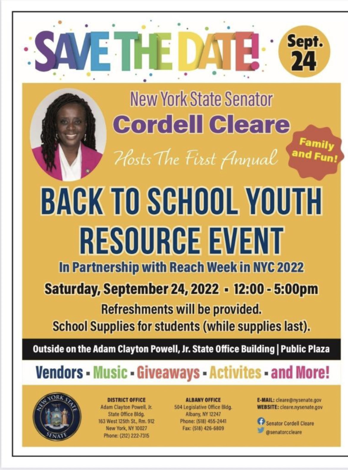 Back to School Youth Resource Event in Central Harlem