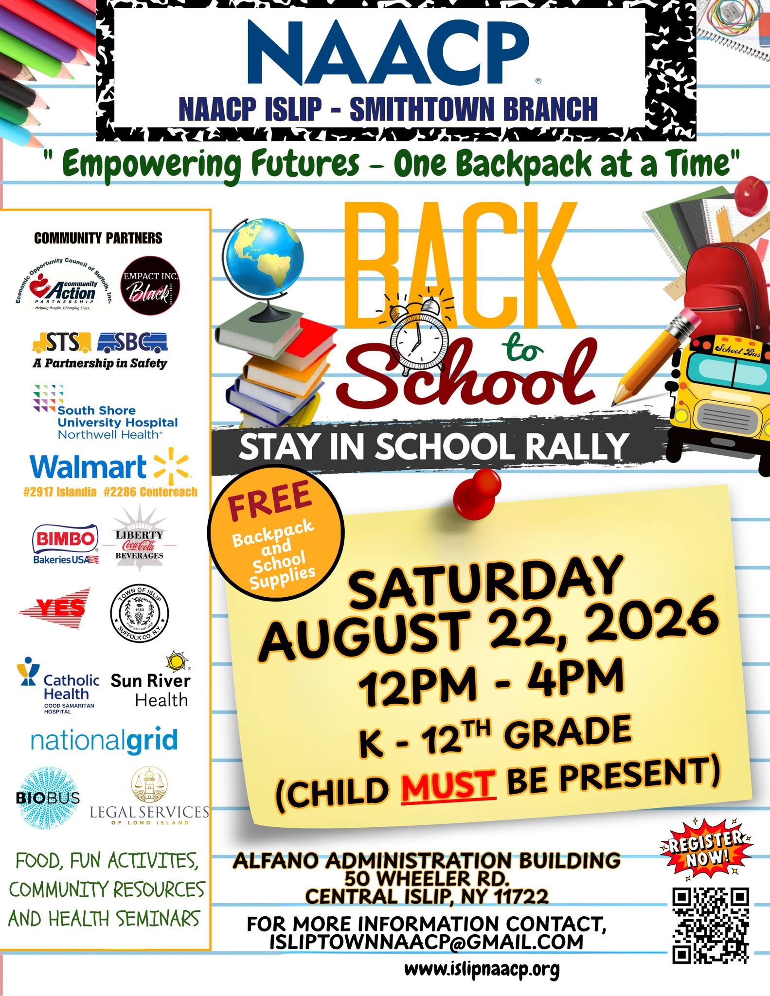 Mobile lab at the NAACP Islip Town Branch Back-to-School Event