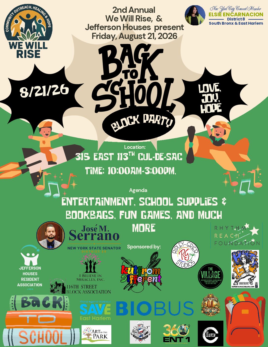 We Will Rise Back-to-School Block Party!